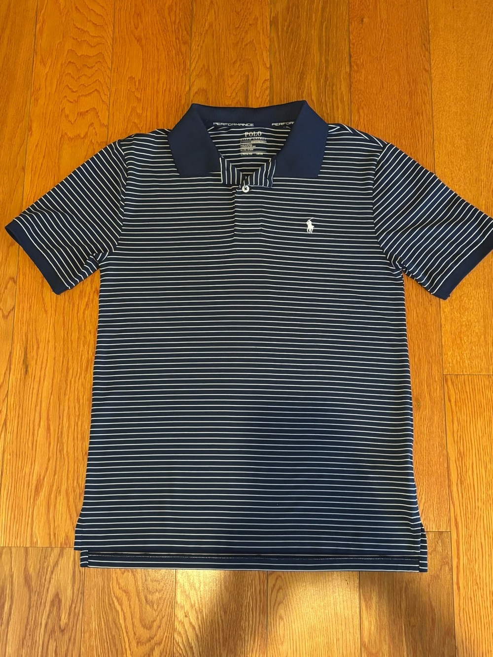 Polo by Ralph Lauren Performance Boys Navy Striped Polo